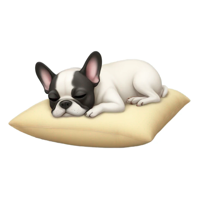 French bulldog sleeping on a pillow sticker