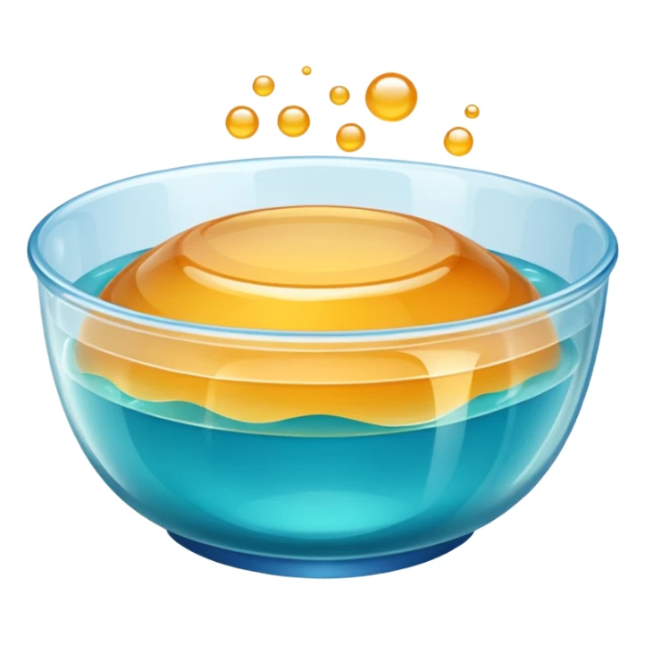 bowl of gelatin, simple, clear sticker