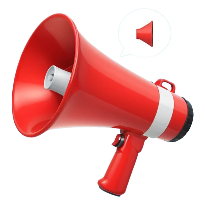 megaphone with social media icons sticker