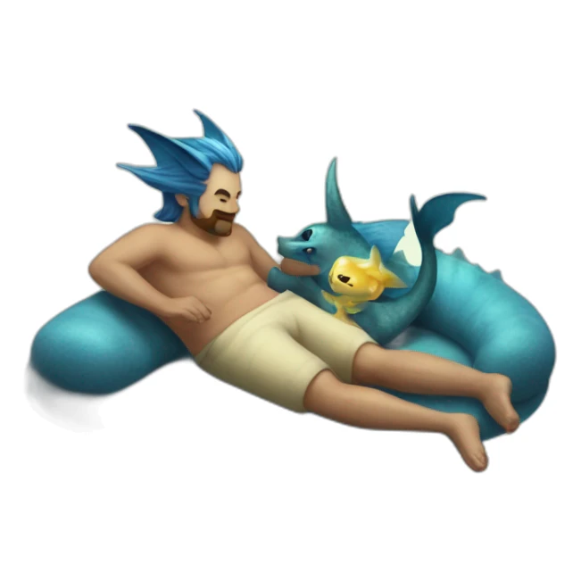 heinsenberg giving a massage to vaporeon sticker