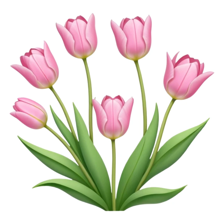 Letter with pastel pink tulips  sticker
