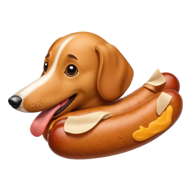 a dog thats a literal sausage sticker