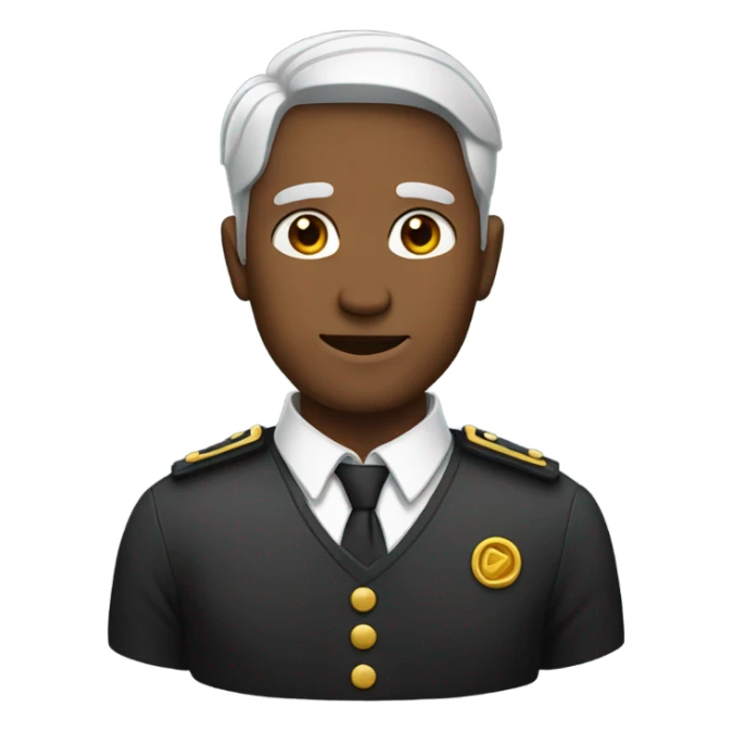 Man with collar sticker