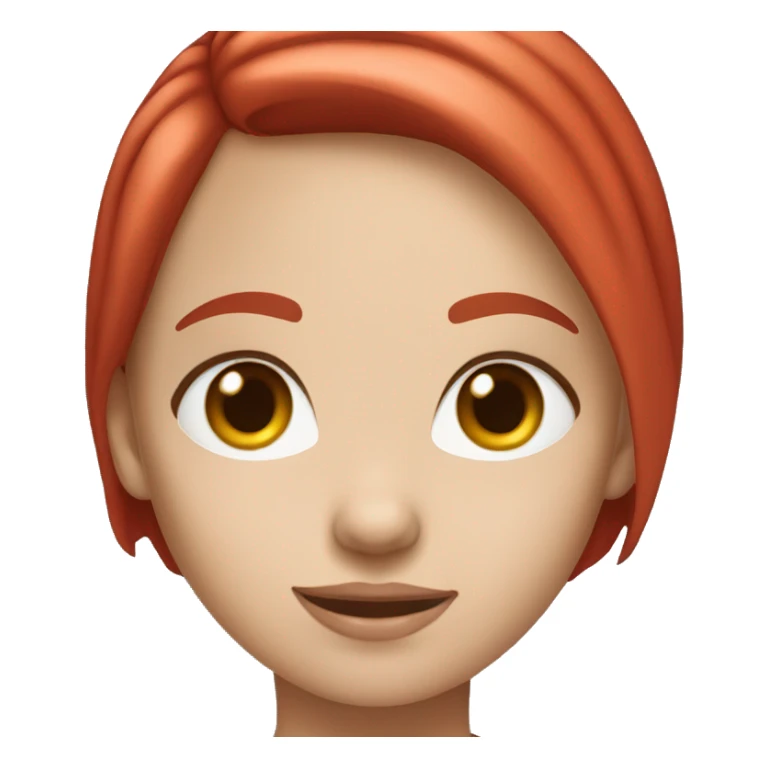 girl with blue eyes and red short bob hair sticker