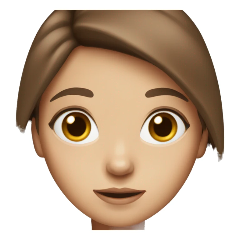 Girl with blue eyes and brown hair sticker