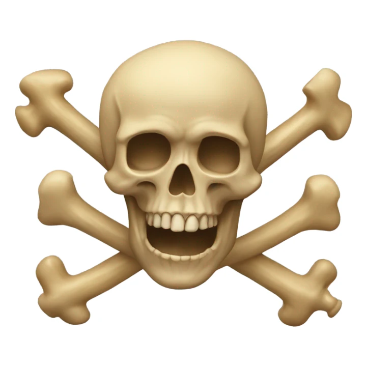 A figure on a skull and crossbones with blond hair
 sticker