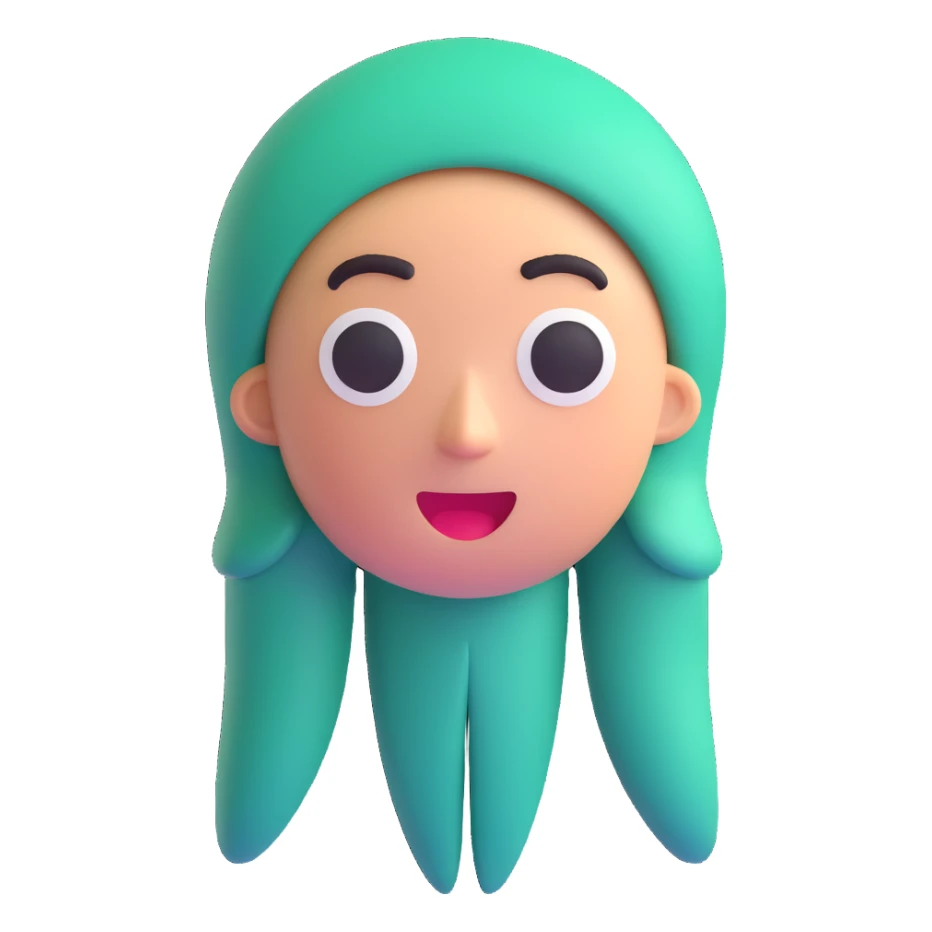 front man from squid game, 3D emoji style sticker