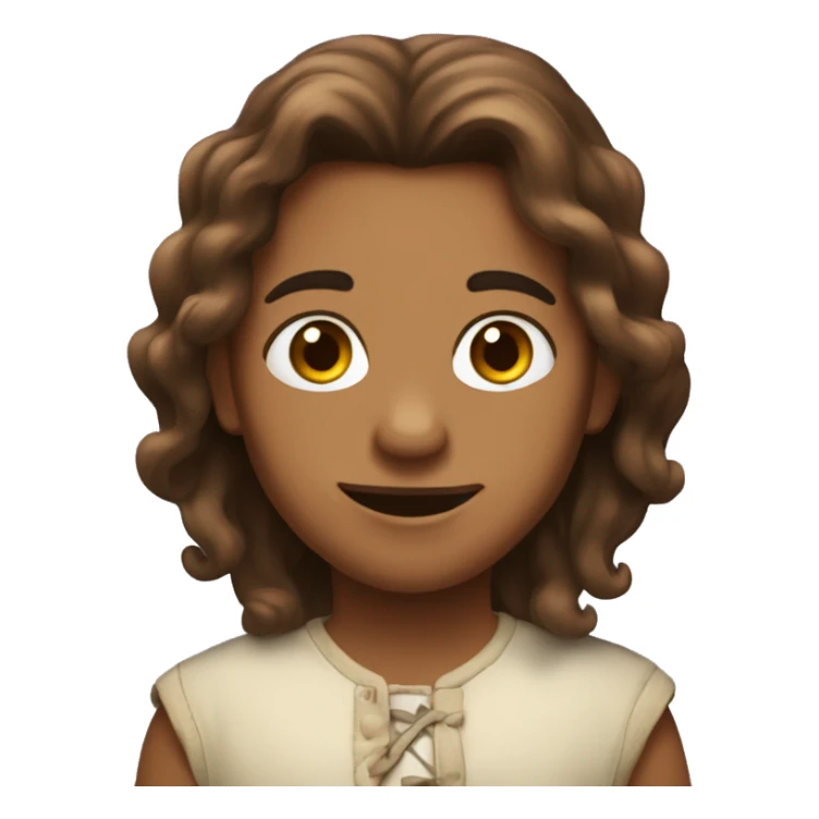 Raspunzel with brown haïr sticker