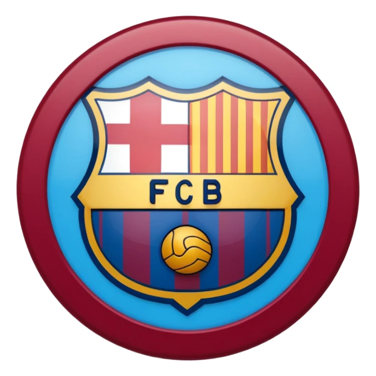 Emoji of fc Barcelona logo sticker