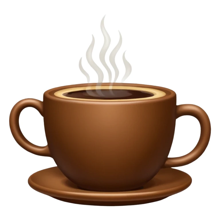 plain Coffee without Saucer, Brown Cup, no saucer. sticker