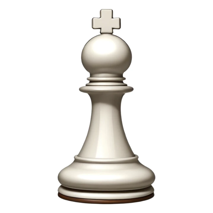 
chess bishop piece object, classic bishop shape with top slit, 3D cartoon, glossy material, soft shadow, mobile game icon style, centered, clean background, no text, no watermark
 sticker