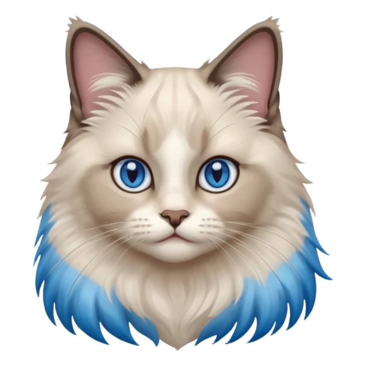 ragdoll, blue eyes, bi color sticker