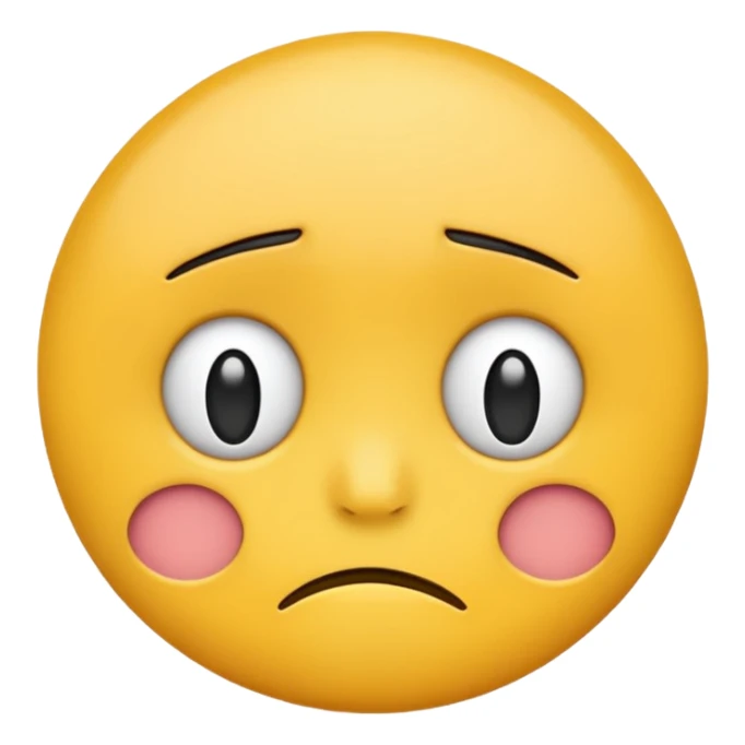 a sad emoji with a frown sticker