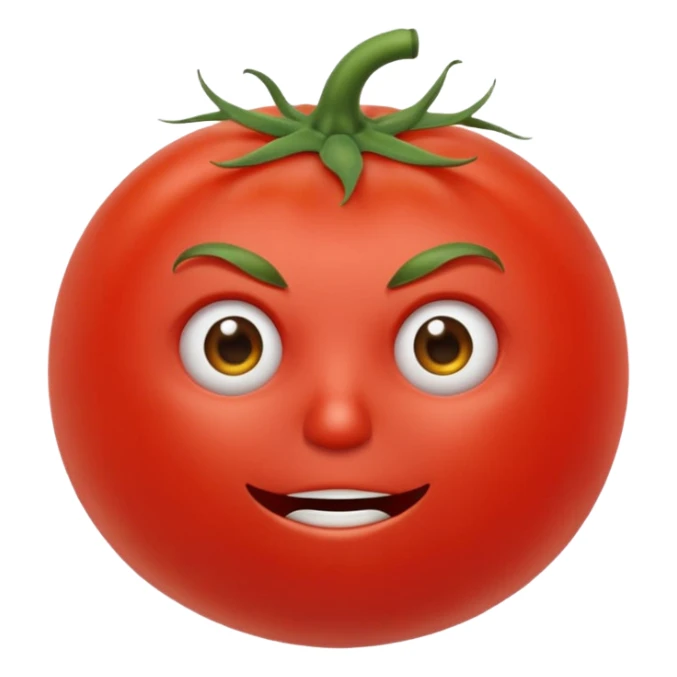 Eine Tomate mit Gesicht welche Arme hat und Beine in Strich form hat  sticker