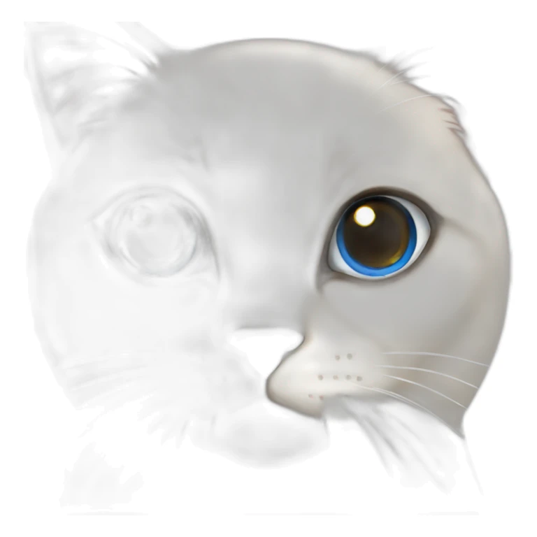 Persian Siamese white cat with bleu eyes sticker