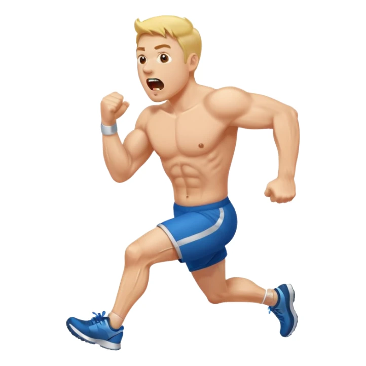 A man is running and shouting, calling for more people to follow him. sticker