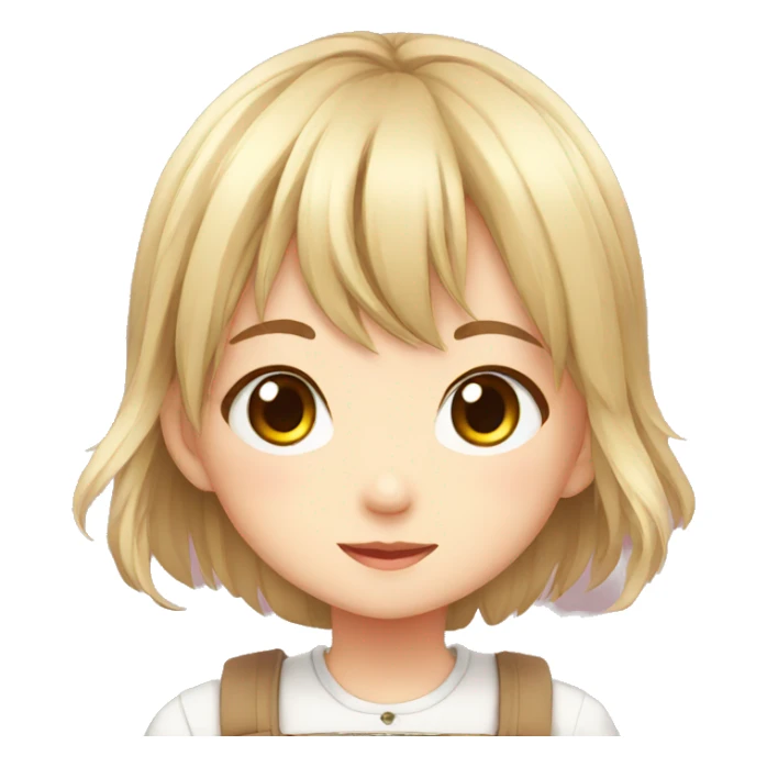 Little cute girl anime sticker