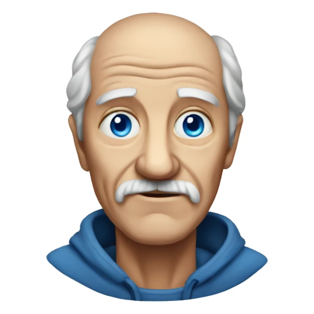 old man with blue eyes portrait sticker