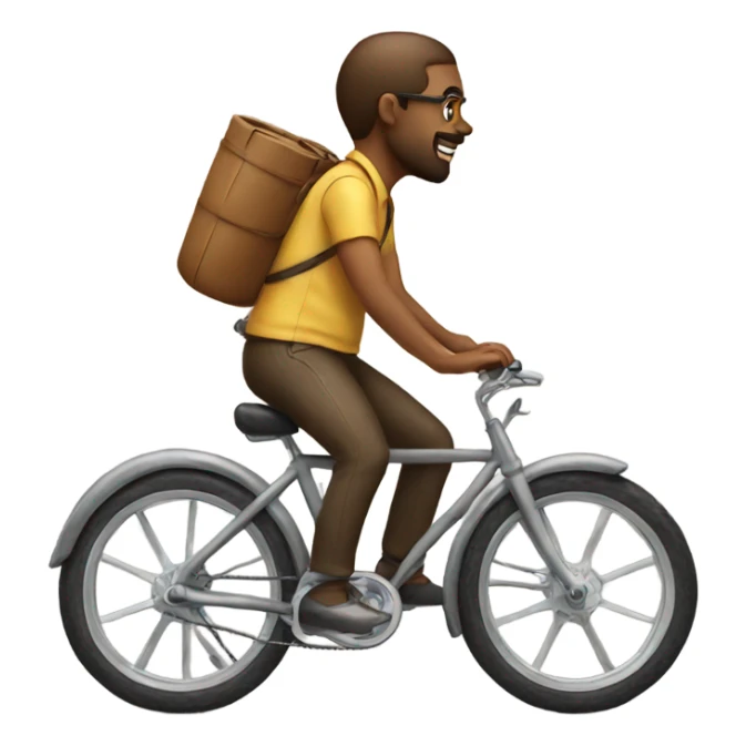 emoji riding another bike emoji  sticker