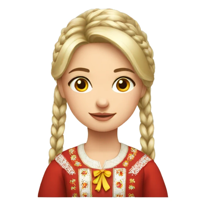 girl in ukrainian tradishional costume sticker