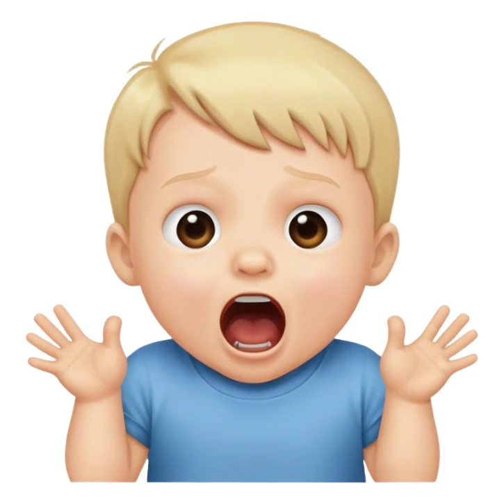 A 2 year old screaming at the top of their lungs  sticker