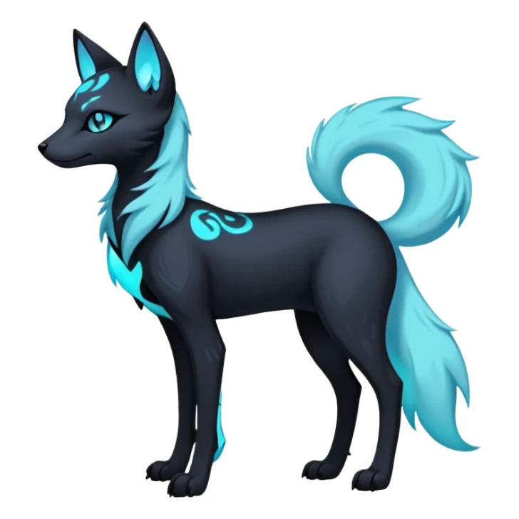 Multicolored gloomy glowing bioluminescent dark edgy gothic spooky cool badass pretty elegant realistic floral exotic Falvie-Fionbri-fursona, full body sticker