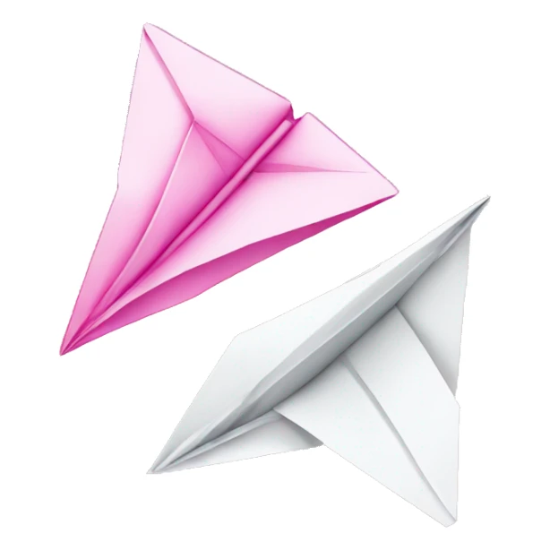 only 2 paper airplanes, specifically 1 pink 1 white sticker