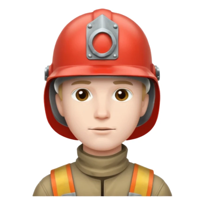 young man wearing steel helmet sticker