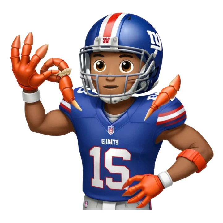 #15 New York giants eating crab legs sticker