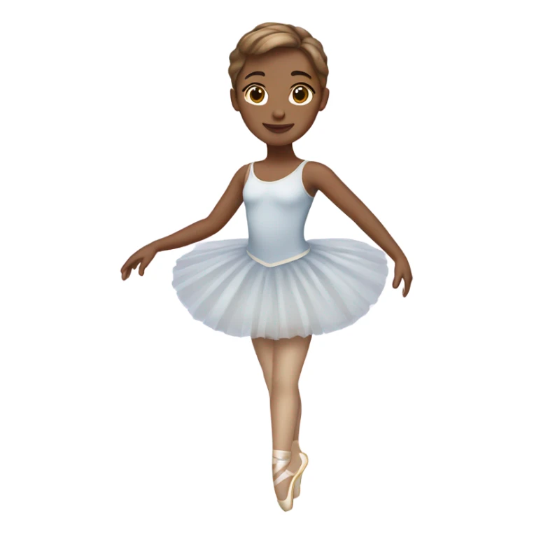 ballerina with light skin and brown hair sticker
