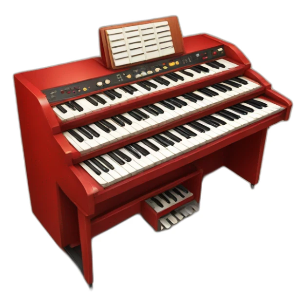 Red Vintage Farfisa Organ sticker