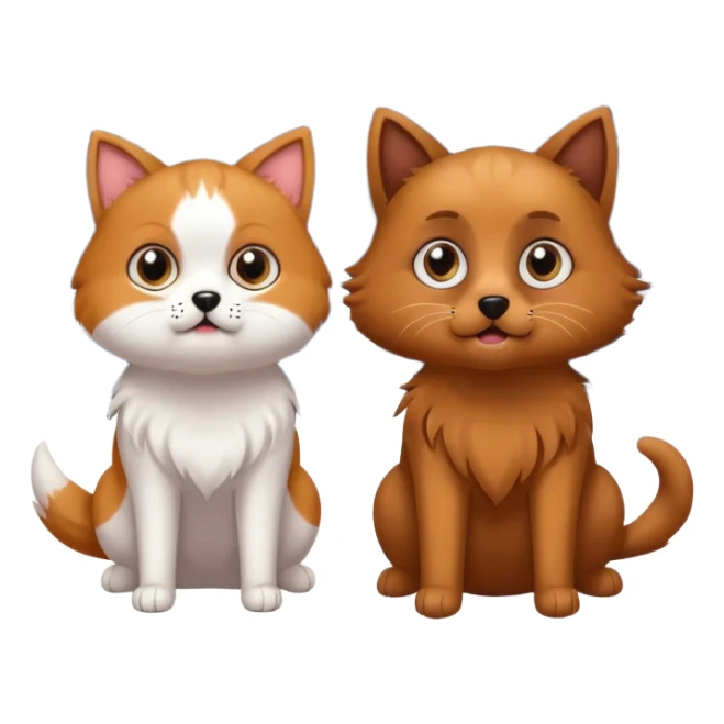 The dog and cat are afraid of fireworks sticker