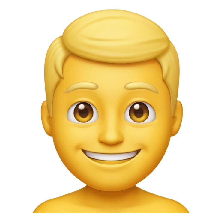 a yellow male emoji with shoulders sticker