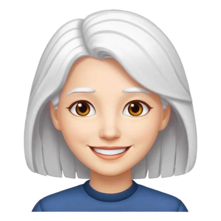 Woman: White Hair Emoji Meaning sticker