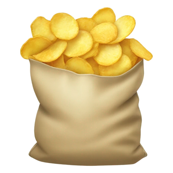 Green bag of potato chips sticker