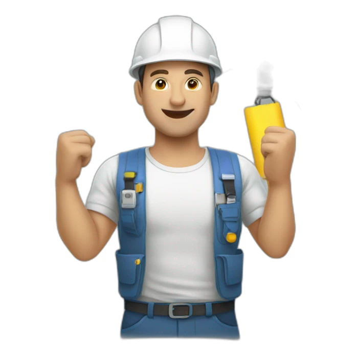 Man who takes electricity sticker