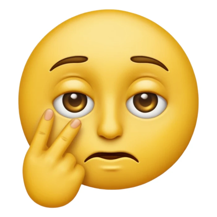 yellow emoji eye twitch snot nose and middle finger  sticker