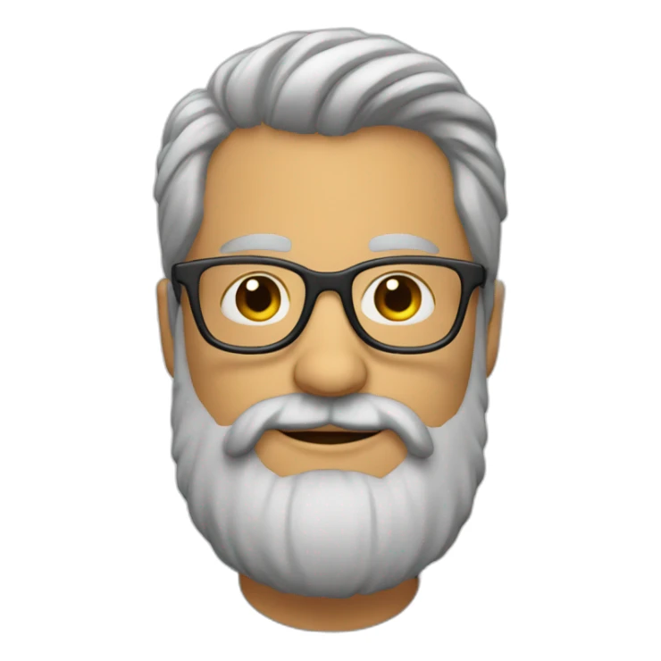 dad with beard and glasses ultra detailed sticker
