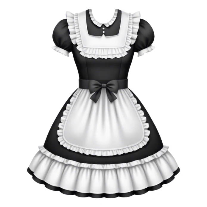 Black and white maid dress sticker