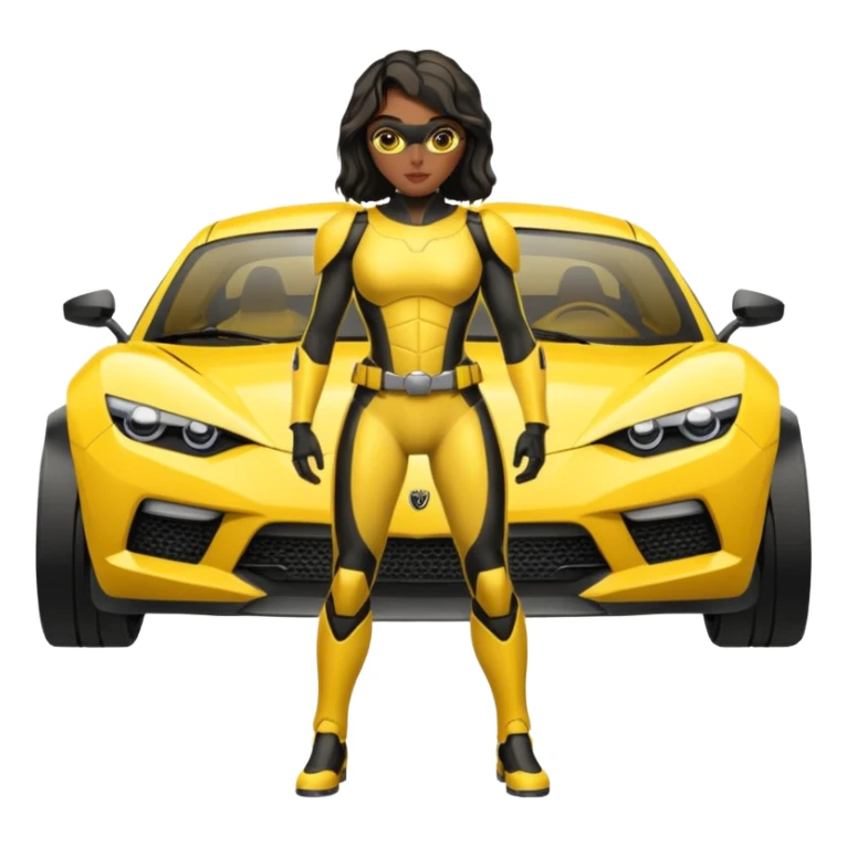 Bumblebee superhero black female car sticker