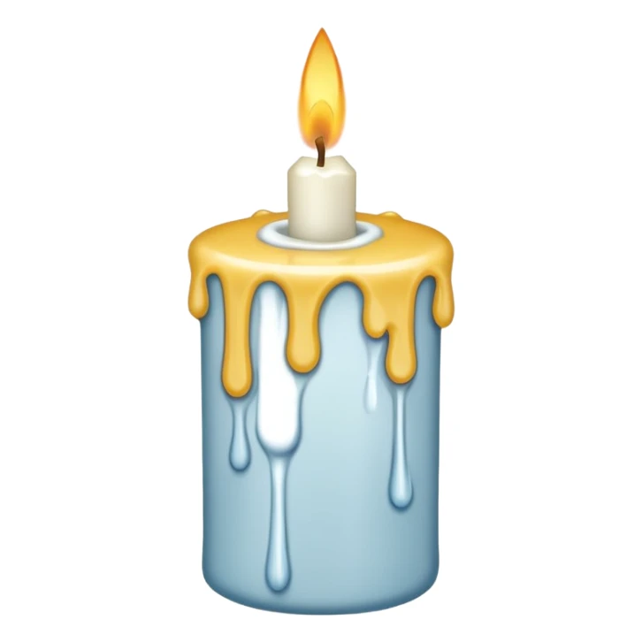 Thin and long Candle dripping wax as if someone is holding it sticker