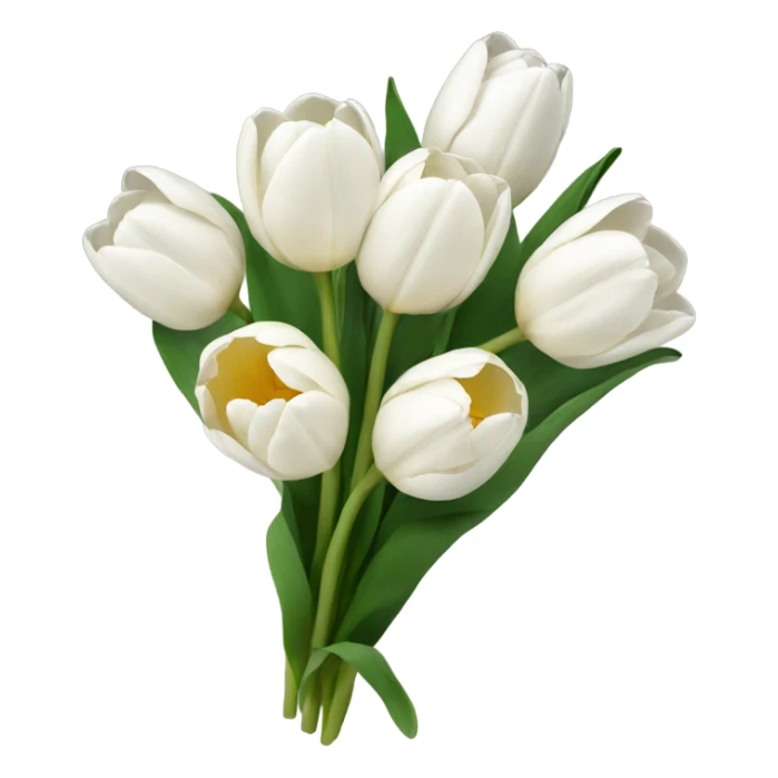 white tulip bouquet  sticker