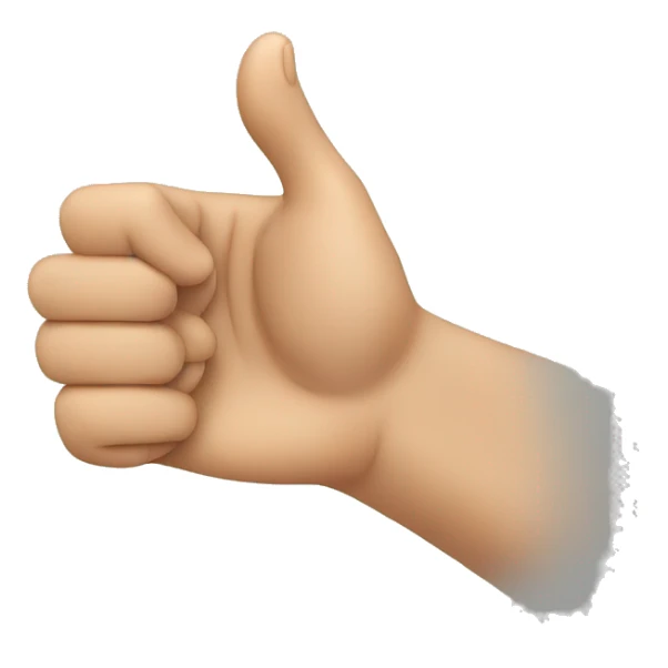 hand holding the thumb sticker