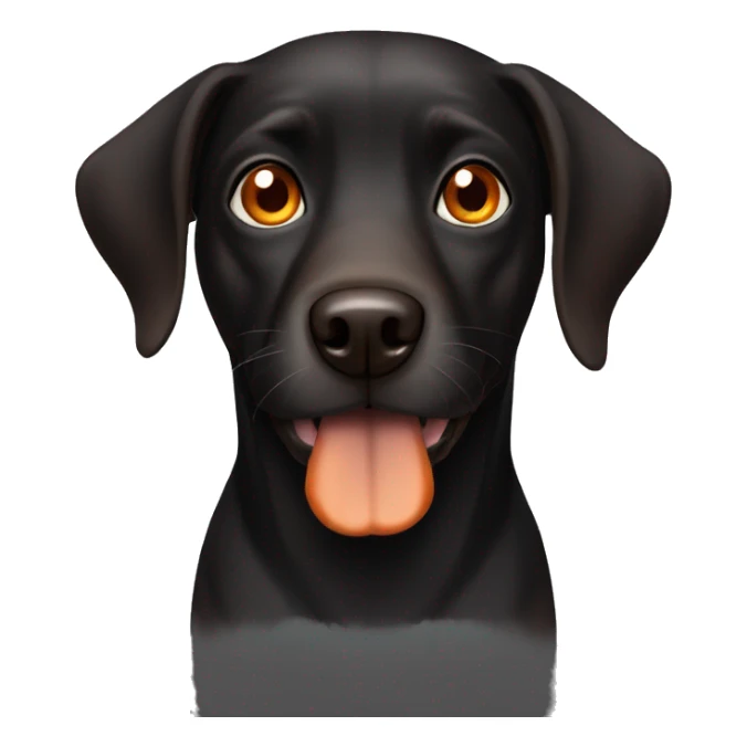 black and brown dog with orange eyes sticker