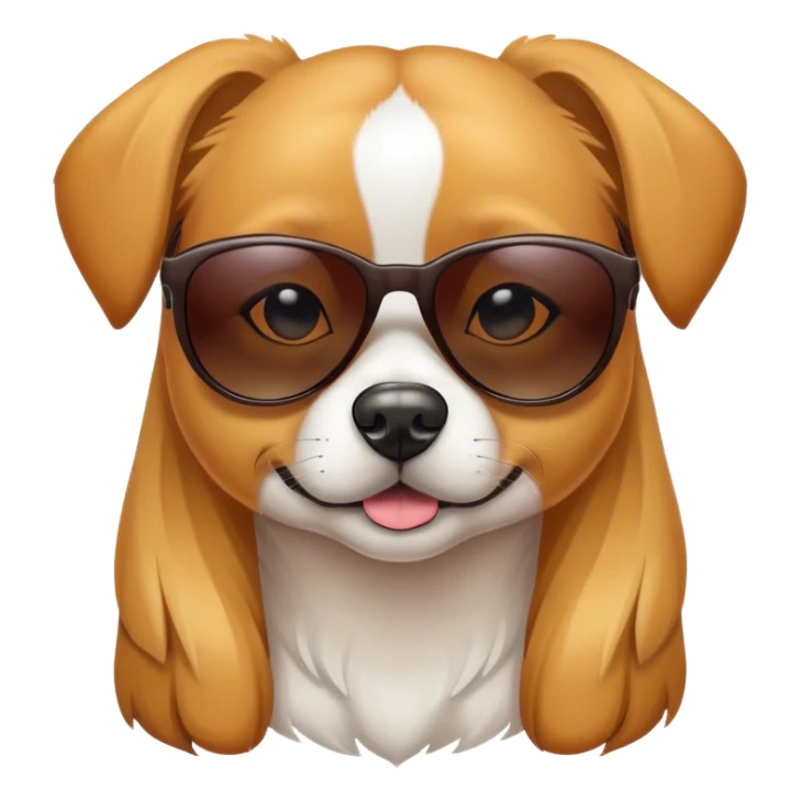 Beautiful female dog with sunglasses with a strong pose sticker