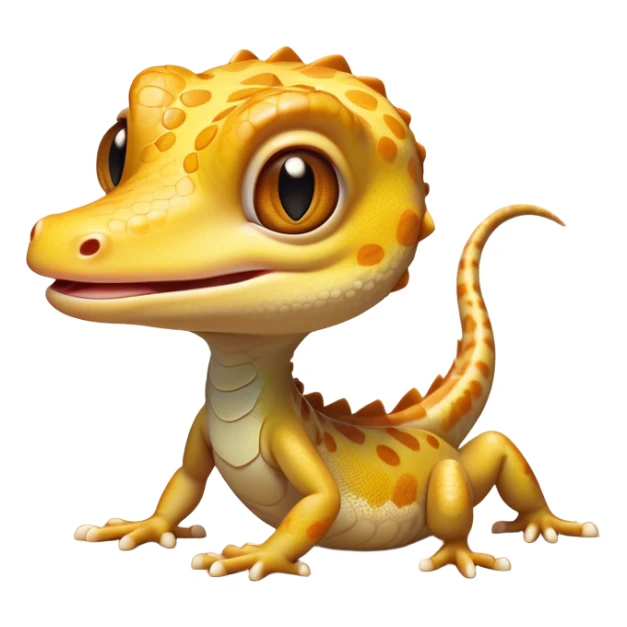 Cinematic Comical Gecko Portrait Emoji, Head tilted dramatically with an exaggeratedly shocked expression, featuring a compact, agile body with wide, comically expressive eyes and a quirky pattern of scales, Simplified yet hilariously expressive features, highly detailed, glowing with a slightly sassy tropical glow, high shine, dramatic yet playful, stylized with an air of quirky reptilian mischief, soft glowing outline, capturing the essence of a meme-worthy gecko that seems ready to scamper its way into viral fame! sticker