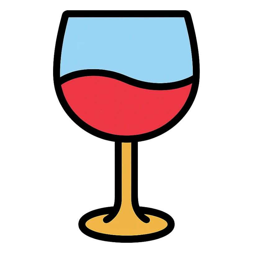 wine glass sticker