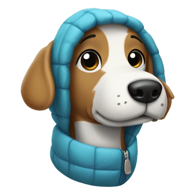 snoopy dog with a puffer coat sticker