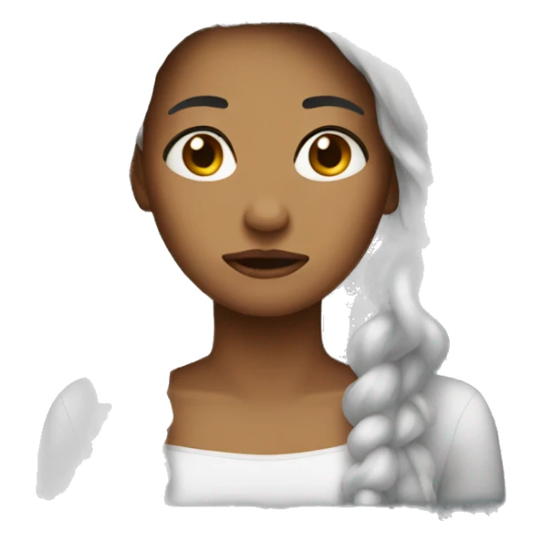 woman sad hair sticker