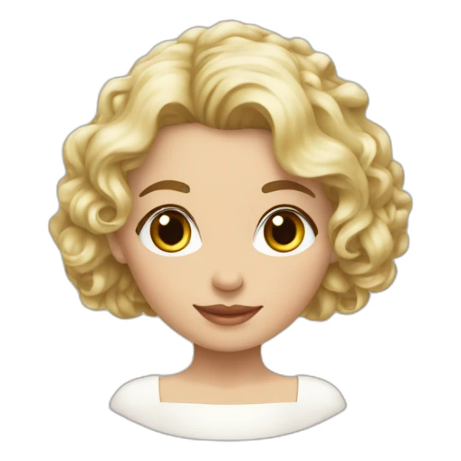 Mariage fille blonde bouclé et garçon cheveux brun sticker